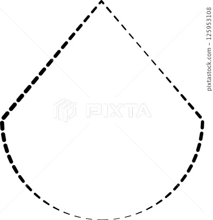 Triangle shapes dash line. Graphic elements 125953108