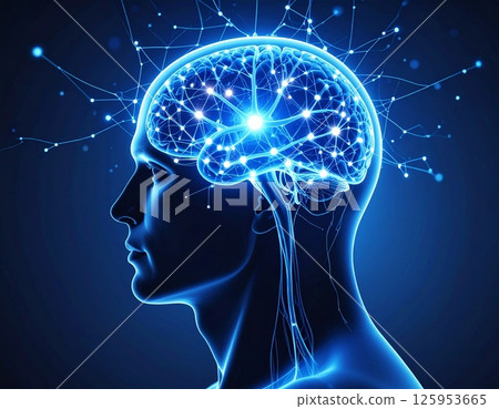 Image of the human brain network 125953665