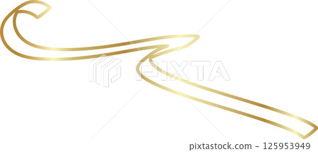 Golden ribbon line shiny gradient, party, holiday, event 125953949