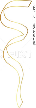 Golden ribbon line shiny gradient, party, holiday, event 125953950