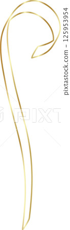 Golden ribbon line shiny gradient, party, holiday, event 125953954