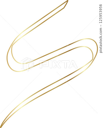 Golden ribbon line shiny gradient, party, holiday, event 125953956