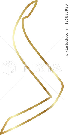 Golden ribbon line shiny gradient, party, holiday, event 125953959