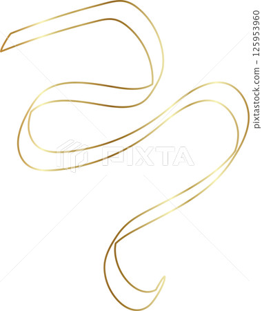 Golden ribbon line shiny gradient, party, holiday, event 125953960