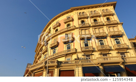 One of the historic buildings overlooking the city's waterfront. 125954348