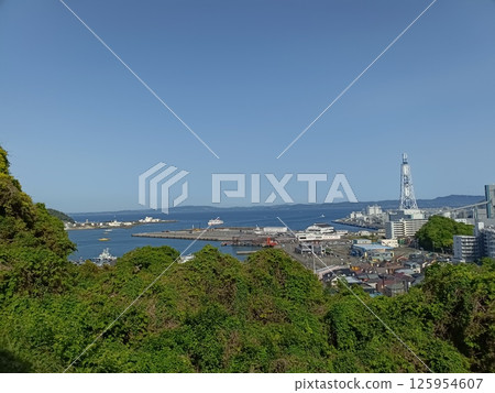 Kurihama Port seen from Kurihama Flower World Kurihama Port seen from Kurihama Flower World 125954607