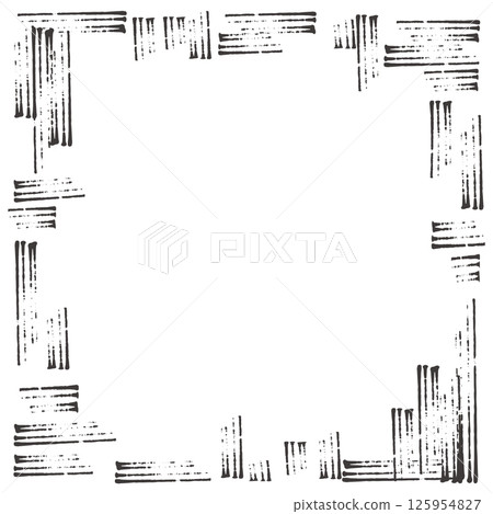 復古風格的框架材料,線條褪色,單色 復古風格的框架材料,線條褪色,單色 125954827