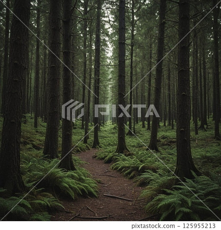 Mysterious forest 125955213
