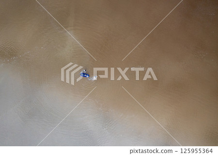 Jetski stuck in Gweebarra bay between Portnoo and Lettermacaward, County Donegal - Ireland 125955364