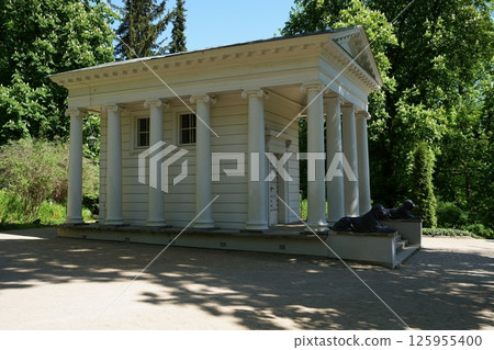 Temple of Diana at baths park in European WARSAW city at baths park at Masovian Voivodeship in Poland Temple of Diana at baths park in European WARSAW city at baths park at Masovian Voivodeship in Poland 125955400