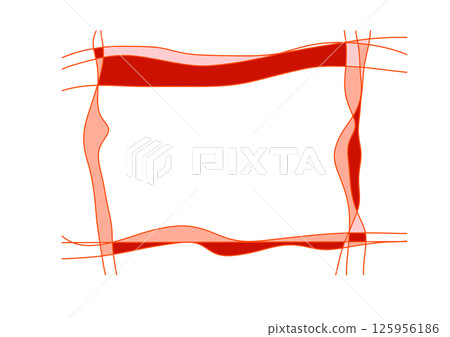 Red simple wave frame Red simple wave frame 125956186