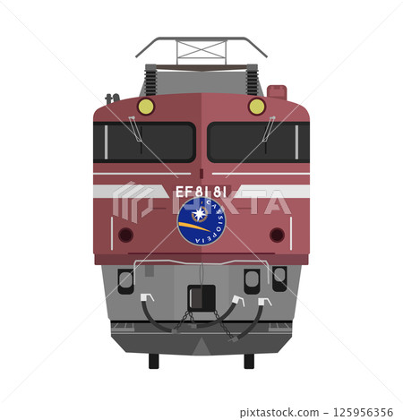 帶有仙后座頭標的EF81電力機車插圖[EF81 81] 125956356