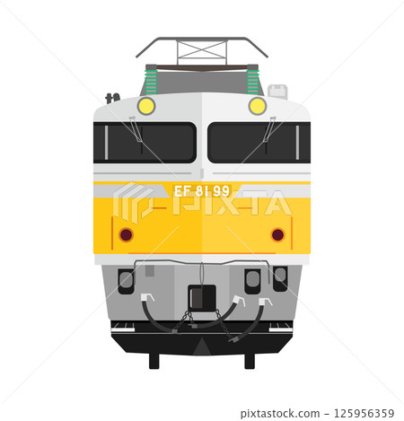 仙后座色EF81電力機車正面插圖[EF81 99] 125956359