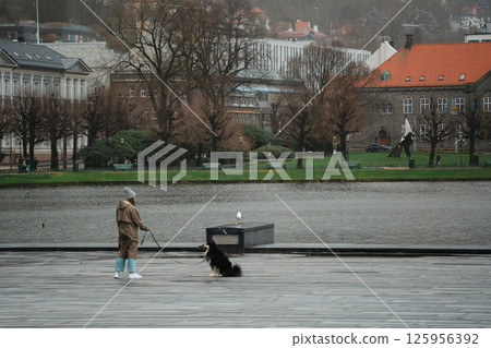 People enjoying outdoor life in Bergen cityscape People enjoying outdoor life in Bergen cityscape 125956392
