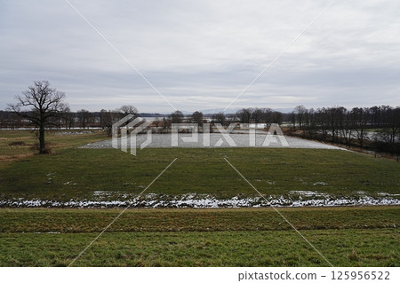 Farm at Beskid Mountains near Goczalkowice reservoir in Poland Farm at Beskid Mountains near Goczalkowice reservoir in Poland 125956522