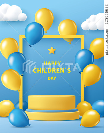 Celebration product display platform, children's festival, birthday, festival product display platform 125956658