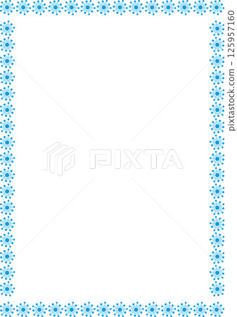 Snowflake winter frame. Christmas snowflake on white background border with empty space for your text 125957160