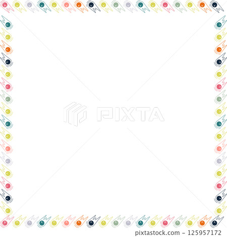 Meteorite and comet frame. Shooting stars template isolated on white background. Falling stars 125957172