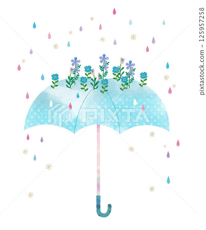 雨傘和花 125957258
