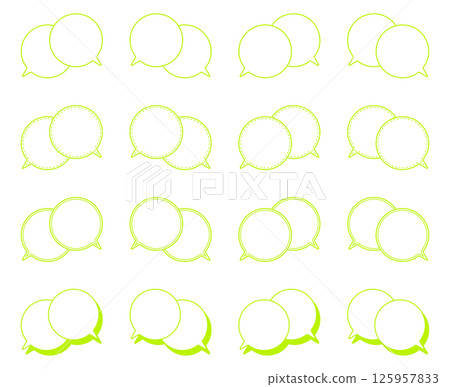 簡單重疊的對話氣泡集 簡單重疊的對話氣泡集 125957833