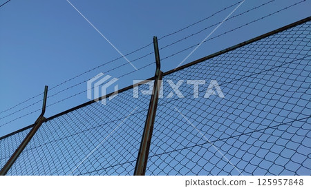 rusty fence rusty fence 125957848