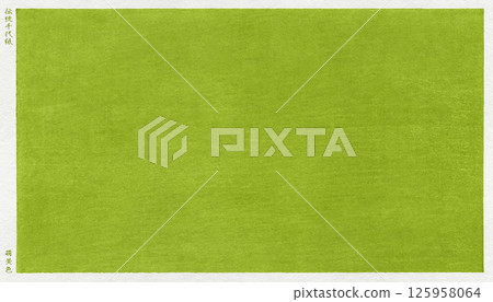 A traditional chiyogami paper with a retro feel, hand-printed in the style of a woodblock print, light green in color A traditional chiyogami paper with a retro feel, hand-printed in the style of a woodblock print, light green in color 125958064