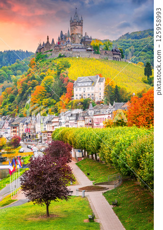 Cochem, Germany in autumn, medieval charm in Rhineland-Palatinate Cochem, Germany in autumn, medieval charm in Rhineland-Palatinate 125958993