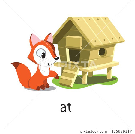 Preposition of place. Fox AT the henhouse Preposition of place. Fox AT the henhouse 125959117