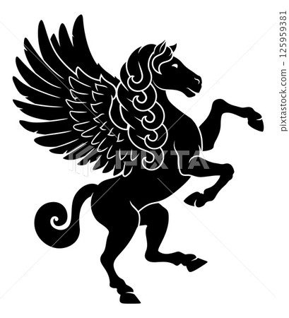 Pegasus Horse Coat of Arms Heraldic Animal 125959381