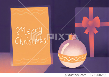 Enjoy the Festive Christmas Decor complete with a Beautiful Card and Thoughtful Gift 125960235