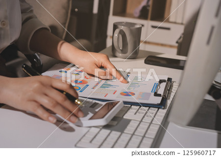 Expert woman asian female people review data number costing managerial account prepare monthly actual cost variance report at tax audit office. ESG sheet budget control ERP process service project. Expert woman asian female people review data number costing managerial account prepare monthly actual cost variance report at tax audit office. ESG sheet budget control ERP process service project. 125960717
