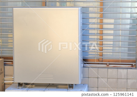 Battery storage equipment installed on the wall Battery storage equipment installed on the wall 125961141