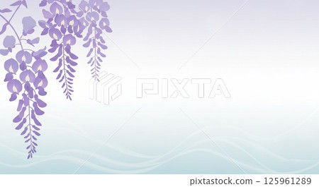 柔和的紫色紫藤花和柔和的漸變背景 125961289