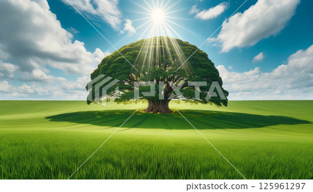 Big tree on the prairie 125961297