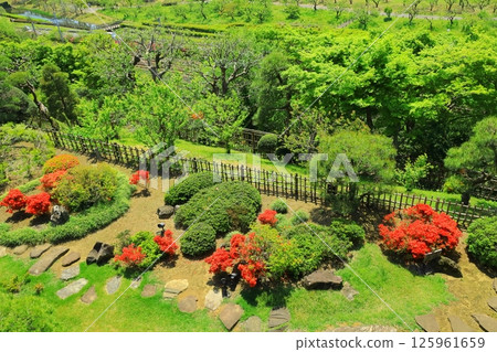 茨城縣水戶會樂園公文亭（從樂十路眺望） 125961659