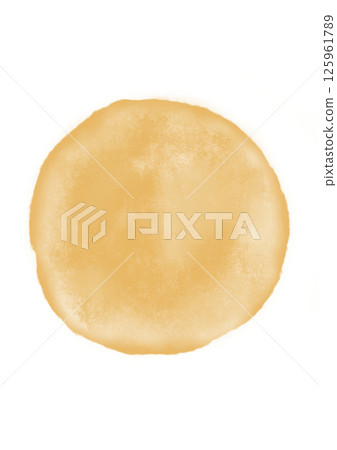 Light brown circle watercolor illustration material transparent background png 125961789