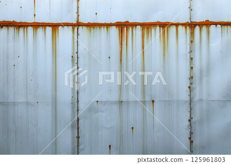 Rust of metals on Iron plate. Corrosion of metal. Rust and corrosion in the weld. Corrosive Rust on old iron, grunge rust texture. 125961803