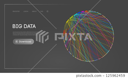 Big Data Circle blockchain technology background. Neural network digital background Big Data Circle blockchain technology background. Neural network digital background 125962459