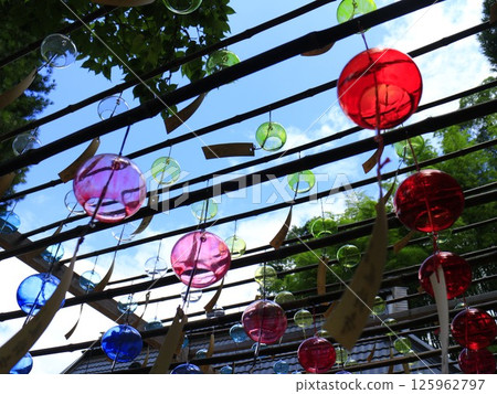 lanterns floating in the sky lanterns floating in the sky 125962797
