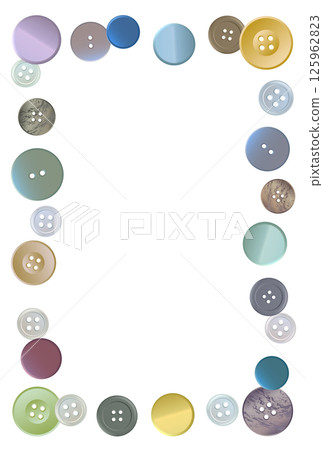 Colorful button square frame 125962823