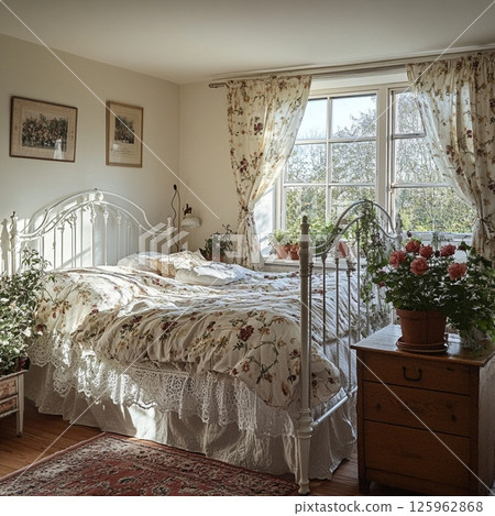 Stylish country style bedroom Stylish country style bedroom 125962868