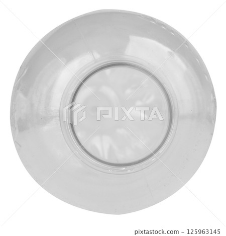 Plastic bottles top view isolated on white background Plastic bottles top view isolated on white background 125963145