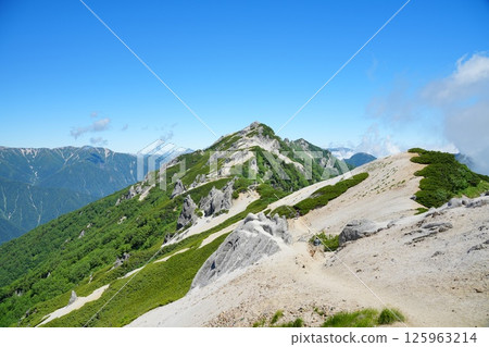 晴朗天氣下的劍山 125963214