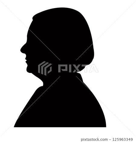 a woman head silhouette vector 125963349