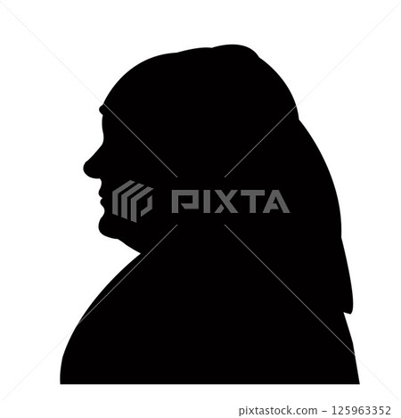 a woman head silhouette vector a woman head silhouette vector 125963352