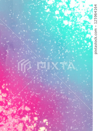 青色和洋紅色鮮豔的閃光水彩紋理背景 125964164