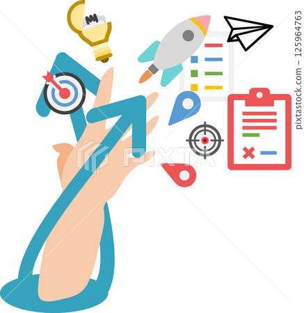 Illustration of starting a new business Illustration of starting a new business 125964763