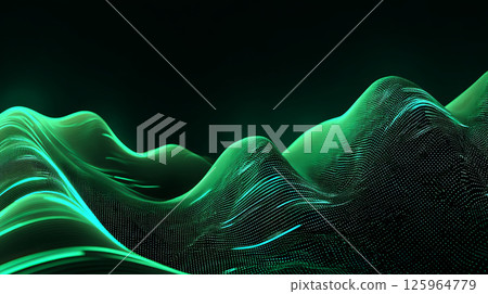 Abstract gradient particle waves seamlessly flowing with soft purple light and bokeh. Orange and blue digital waves. Technology, engineering, science, and artificial intelligence background Abstract gradient particle waves seamlessly flowing with soft purple light and bokeh. Orange and blue digital waves. Technology, engineering, science, and artificial intelligence background 125964779