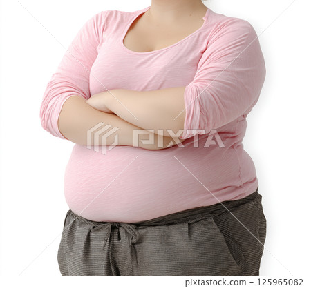 The abdomen of a chubby woman The abdomen of a chubby woman 125965082