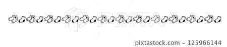 Simple hand-drawn cute baby socks decorative border Simple hand-drawn cute baby socks decorative border 125966144